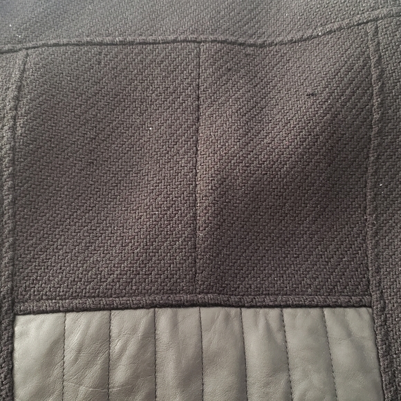 Mackage wool leather peacoat large tweed black - Picture 11 of 11